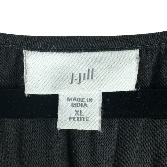 J.Jill Peasant Dress Size XL Petite Embroidered Tassels Boho 3/4 Sleeve Knit - Picture 5 of 11